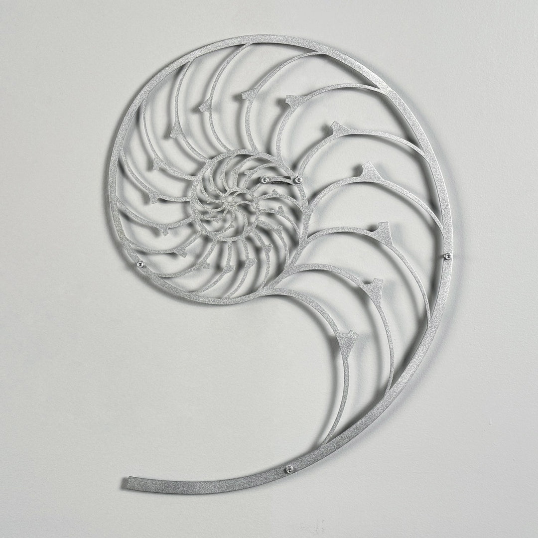 nautilus-and-the-golden-ratio-fibonacci-spiral-unique-modern-metal-wall-art-premium-quality-colorfullworlds