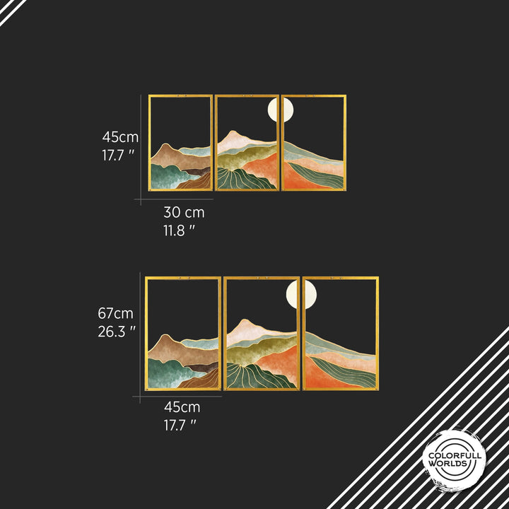 triple-line-landscape-set-office-metal-decor-inspiring-landscapes-for-work-environments-colorfullworlds