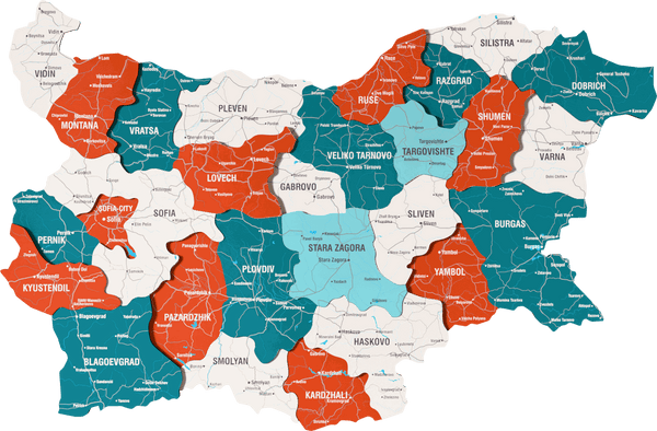 Bulgaria Wooden Wall Map - 3D UV Printed Wall Art — size shown to scale on a 4.2 metre wall