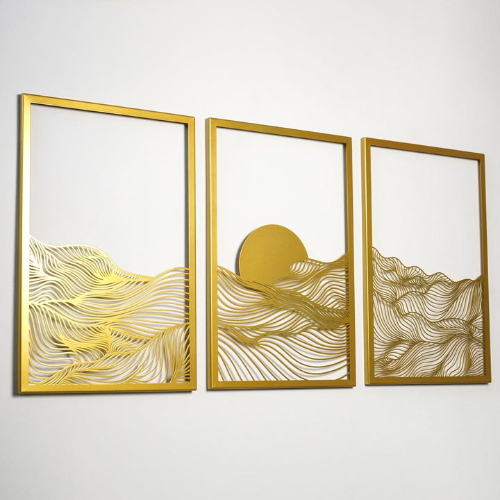 metal-wall-decors-metal-wall-table-triple-line-landscape-set-a-modern-artistic-statement-for-your-living-space-colorfullworlds