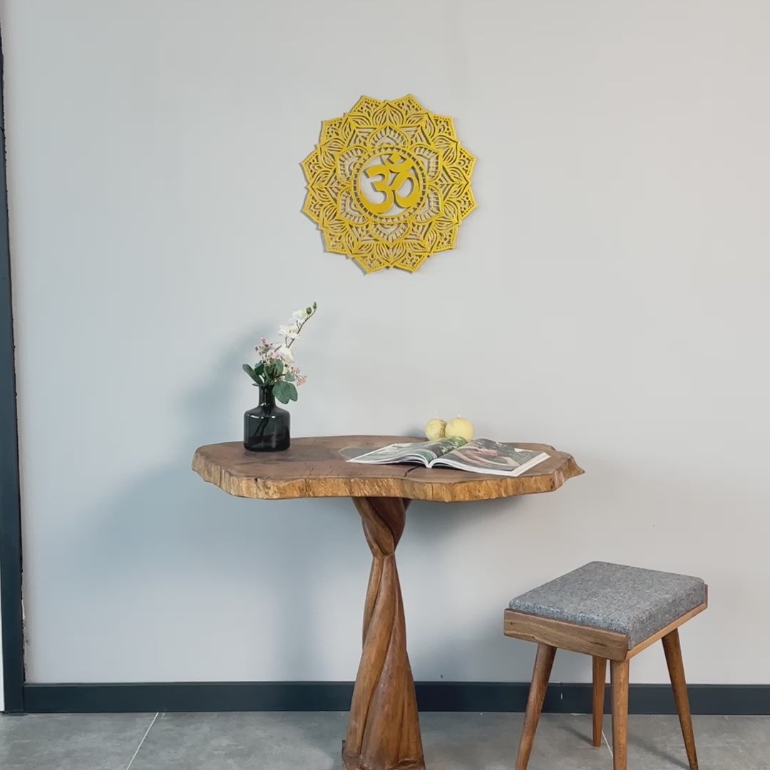 OM Mandala Metal Wall Art - Metal Wall Decor