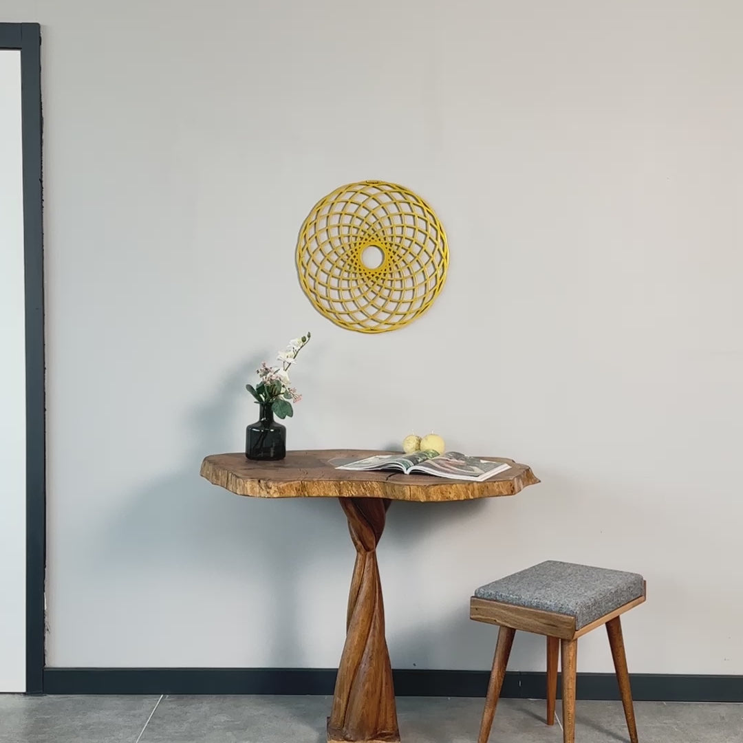 Flower of Life Circular Metal Wall Art - Metal Wall Decor