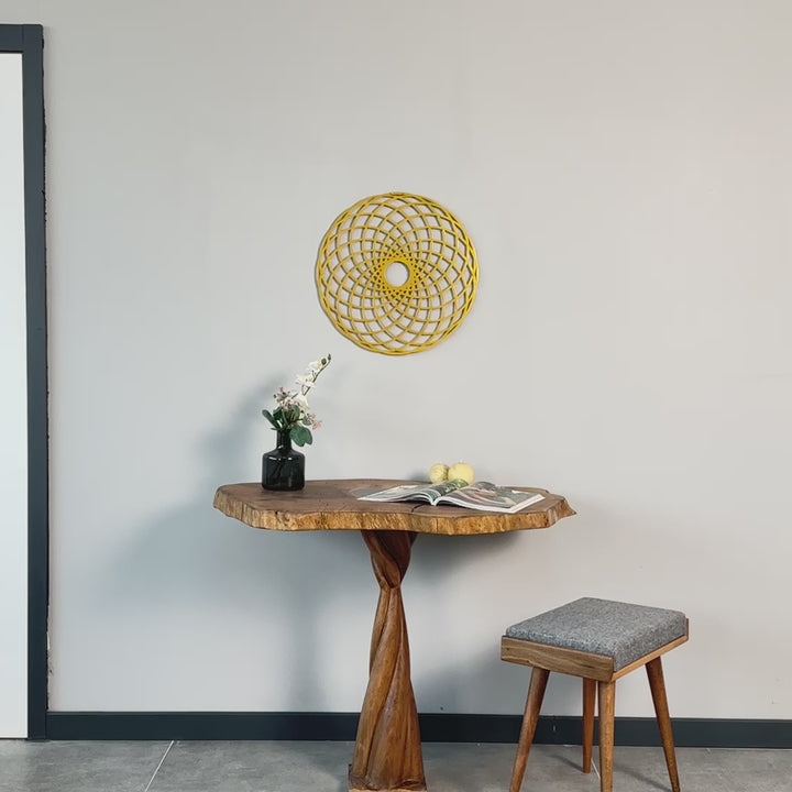 Flower of Life Circular Metal Wall Art - Metal Wall Decor