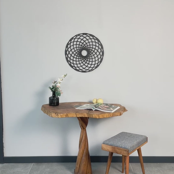 Flower of Life Circular Metal Wall Art - Metal Wall Decor