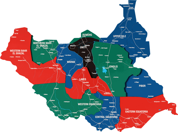 South Sudan Wooden Wall Map - 3D UV Printed Wall Art — size shown to scale on a 4.2 metre wall