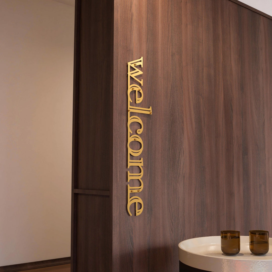 welcome-sign-for-wall-welcome-sign-metal-wall-art-gold-metal-wall-art-housewarming-gift-colorfullworlds