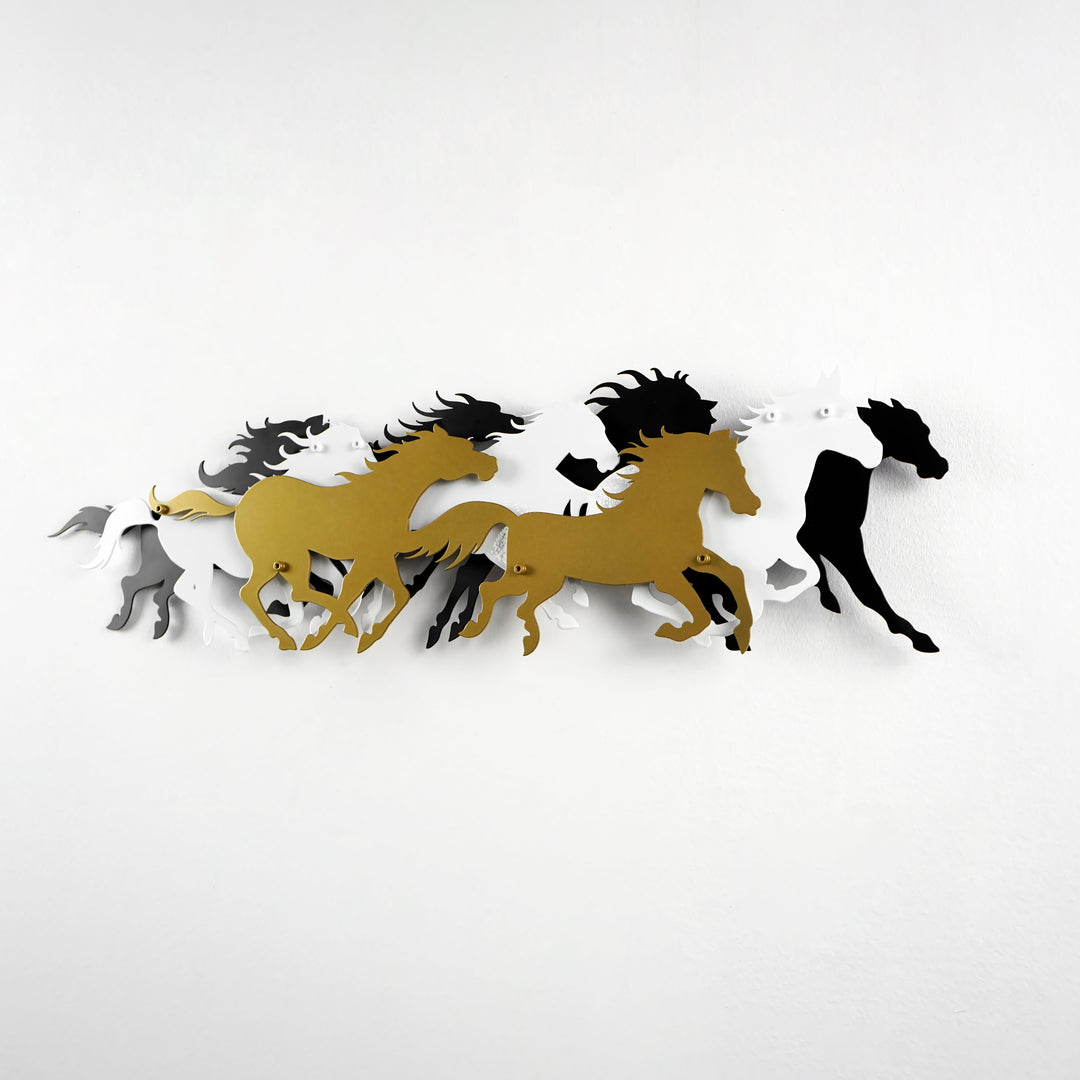 herd-of-horses-led-lights-3d-metal-decor-grey-gold-black-copper-wall-art-home-horse-decor-office-colorfullworlds