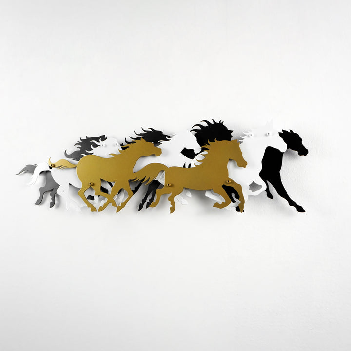 herd-of-horses-led-lights-3d-metal-decor-grey-gold-black-copper-wall-art-home-horse-decor-office-colorfullworlds