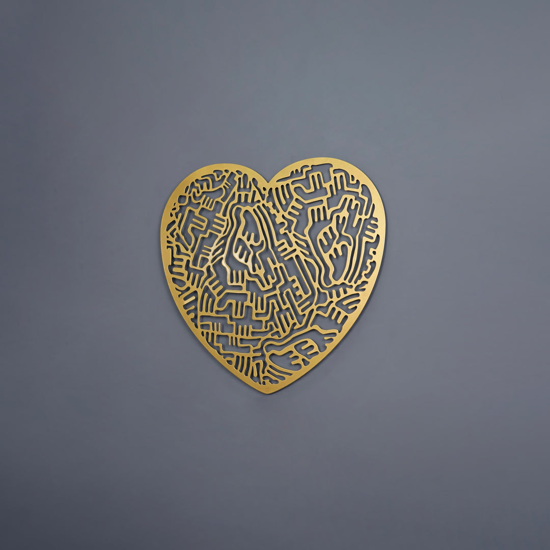 maze-of-heart-metal-wall-art-valentine's-day-and-special-occasions-metal-home-decor-metal-wall-art-black-gold-colorfullworlds
