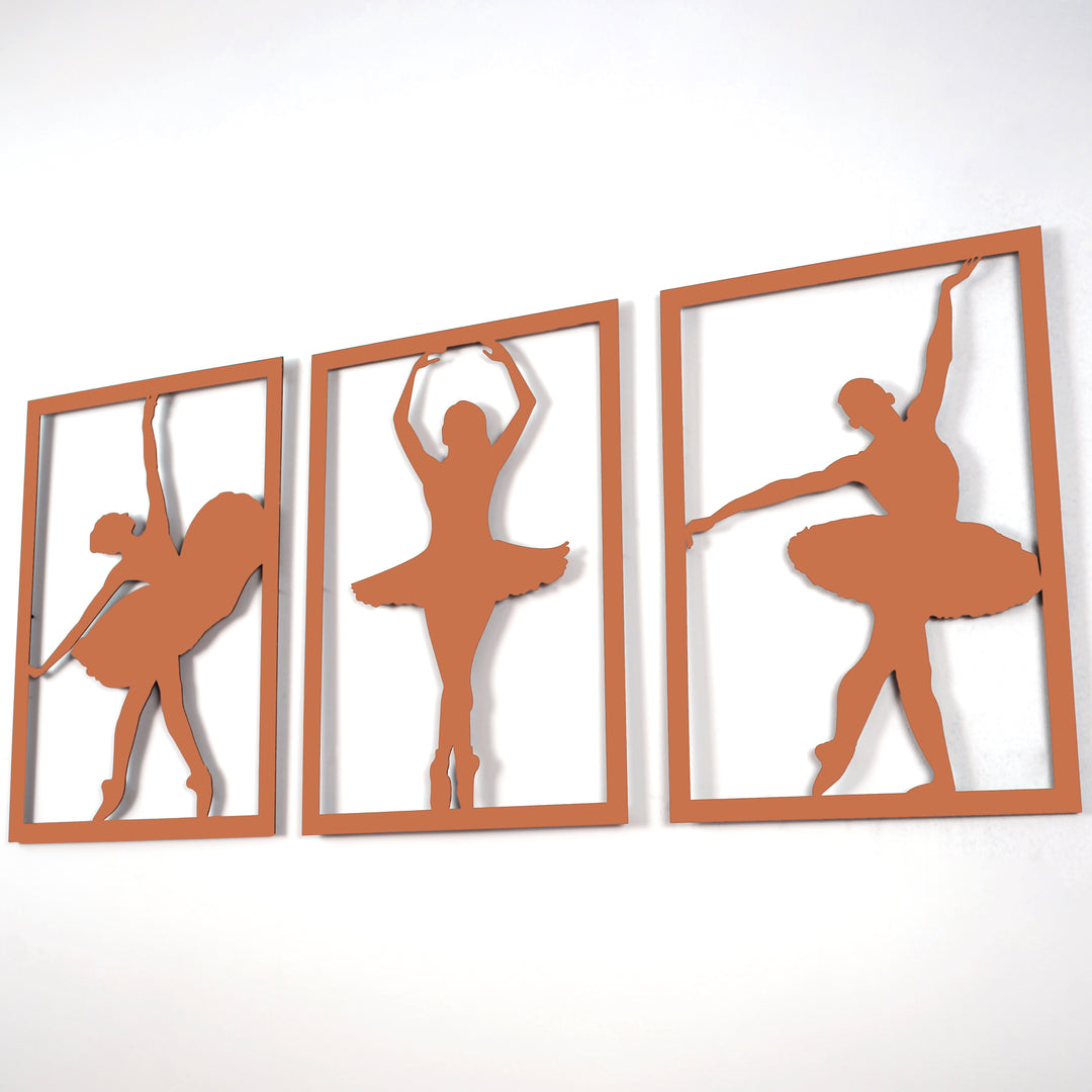 metal-wall-decors-metal-wall-table-triple-ballerina-modern-metal-decor-for-office-space-colorfullworlds