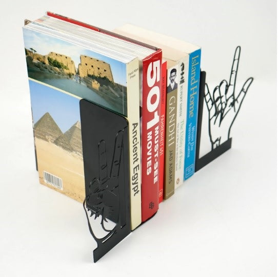 metal-bookend-victory-and-love-sign-creative-metal-table-decor-for-stylish-interiors-black-gold-silver-copper-office-metal-decor-colorfullworlds