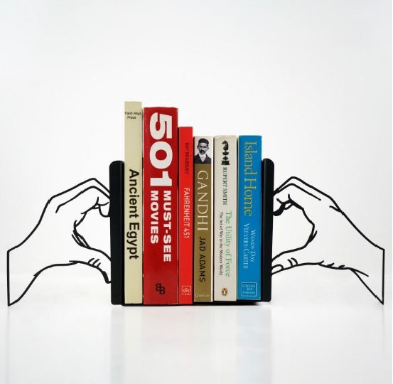heart-of-hands-metal-bookend-metal-home-decor-office-metal-decor-table-decor-colorfullworlds
