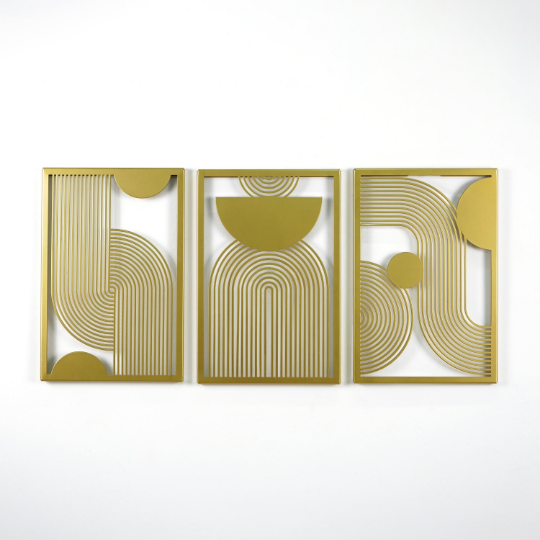 mid-century-vertical-triple-set-metal-wall-decor-metal-wall-decor-mountain-series-metal-wall-decor-metal-home-decor-wall-art-black-gold-mixed-colorfullworlds