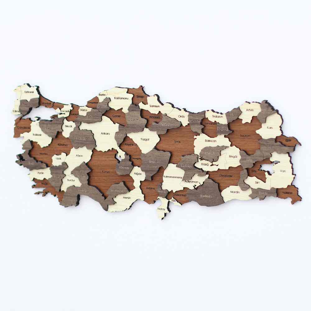 turkiye-country-map-very-colorful-light-brown-dark-brown-light-blue-mustard-cream-red-3d-map-home-decoration-colorfullworlds