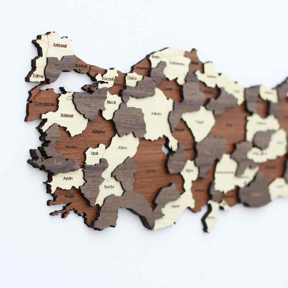 turkiye-country-map-3d-wooden-map-light-brown-dark-brown-light-blue-mustard-cream-red-wall-art-multiyared-colorfullworlds