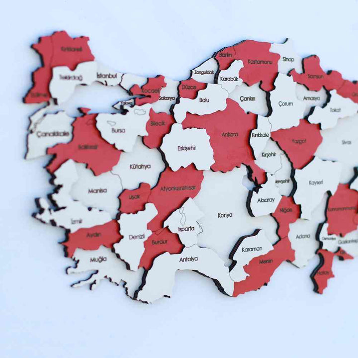 turkiye-country-map-3d-wooden-map-light-brown-dark-brown-light-blue-mustard-cream-red-home-decoration-multiyared-colorfullworlds