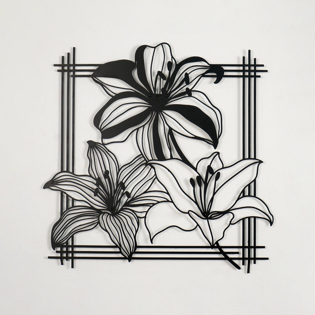 azalea-triple-set-metal-wall-decors-metal-wall-art-black-copper-bars-frame-office-colorfullworlds
