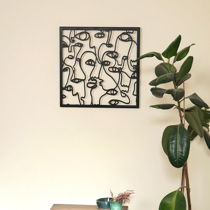 abstract-faces-metal-wall-decors-metal-wall-art-contemporary-home-decoration-black-copper-colorfullworlds