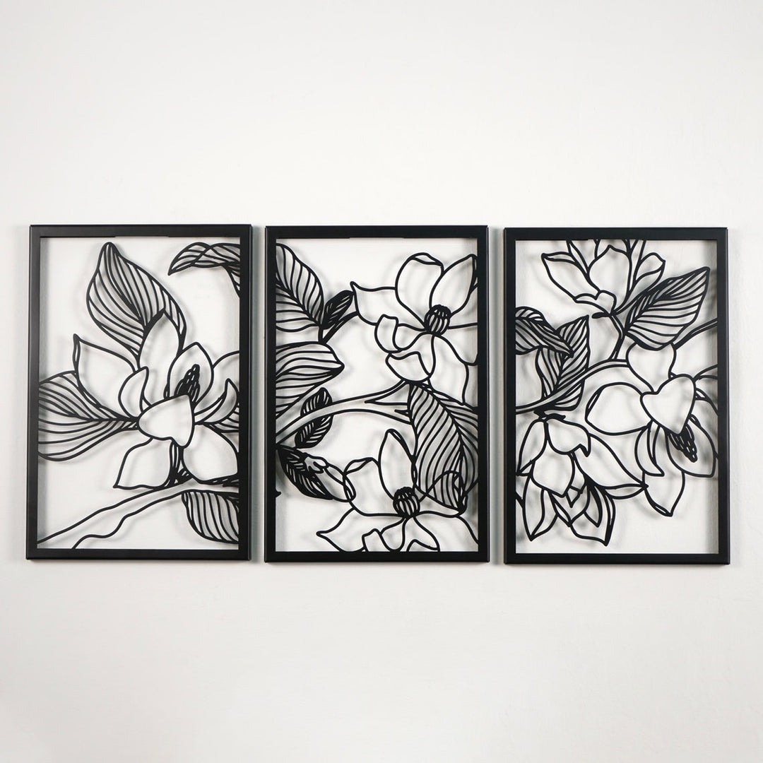metal-wall-decors-metal-wall-table-triple-orchid-flowers-set-brings-a-touch-of-nature's-elegance-into-your-living-space-colorfullworlds