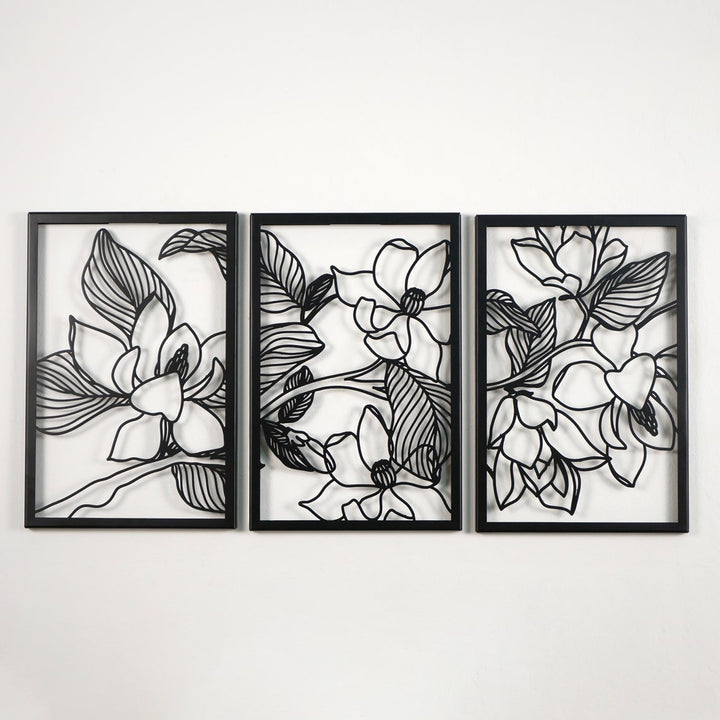 metal-wall-decors-metal-wall-table-triple-orchid-flowers-set-brings-a-touch-of-nature's-elegance-into-your-living-space-colorfullworlds
