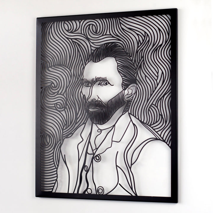 self-portrait-by-van-gogh-metal-wall-decor-metal-home-decor-wall-art-van-gogh-reimagined-colorful-worlds