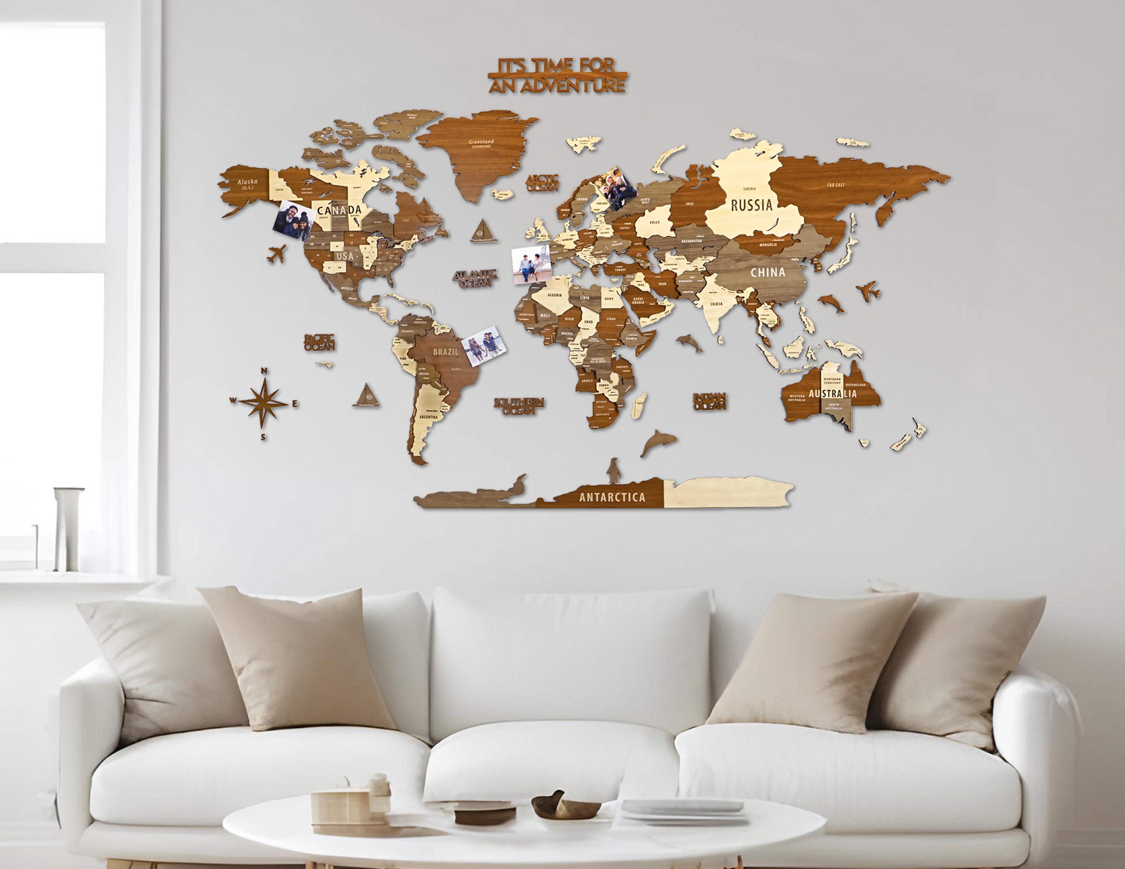 Wooden World Map - Wood Wall Art (Fast Shipping) – ColorfullWorlds