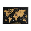 Framed Cork Push Pin World Map - Travel Tracker Wall Art