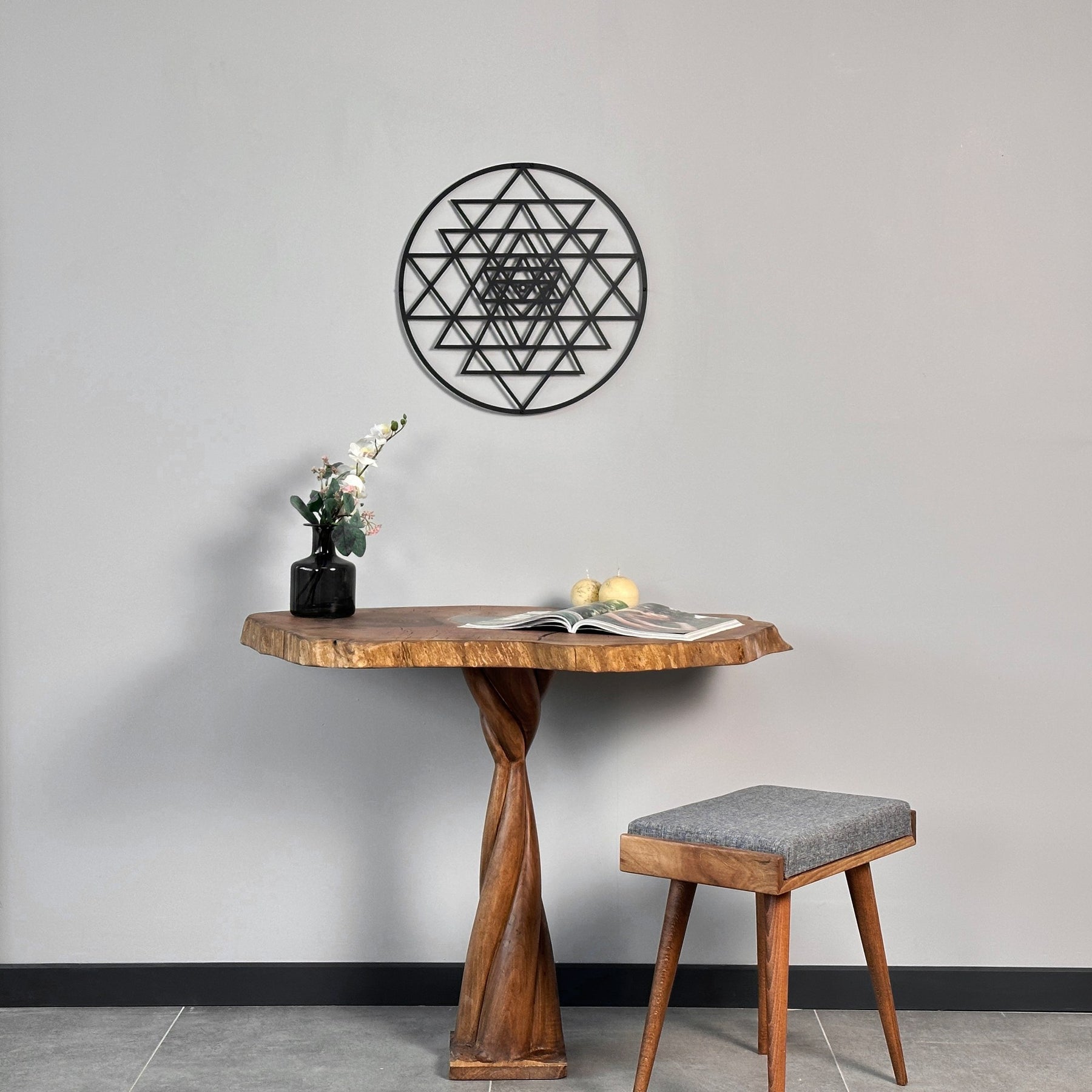 Sri Yantra Circular Metal Wall Art Decor – ColorfullWorlds
