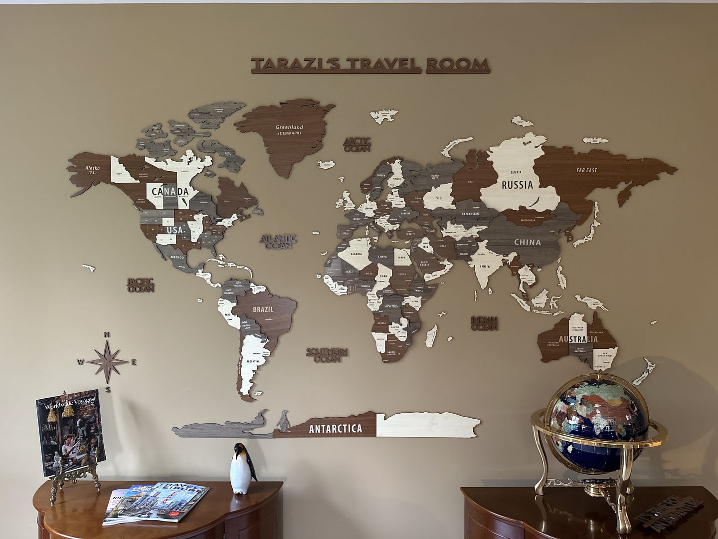 It looks beautiful on our wall. It was fun to install. You should go slow when punching out the smaller pieces so you don’t damage them. We were also very precise in the location of islands, etc so it is helpful to have a detailed map to reference.  Great service from the company. We highly recommend them