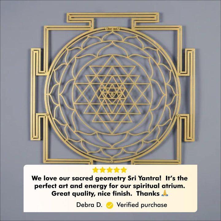 Sri Yantra Metal Wall Art: Perfect Living Room Wall Decor