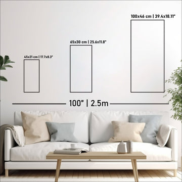 Size chart for the wooden Argentina map: 45x21 cm, 65x30 cm and 100x46 cm, three sizes