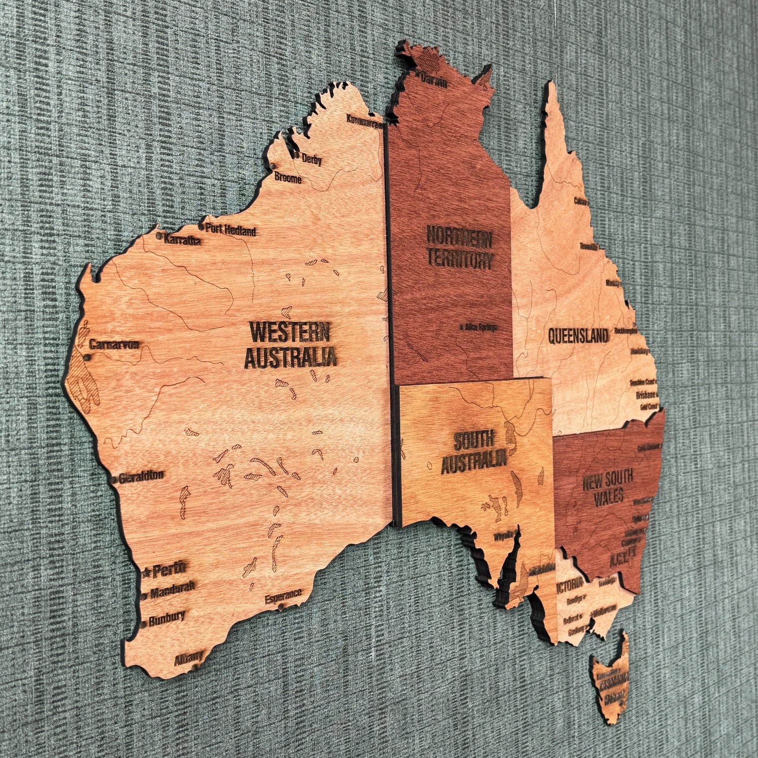 Timber Map Wooden Map of Australia Wall Art, Plywood – ColorfullWorlds