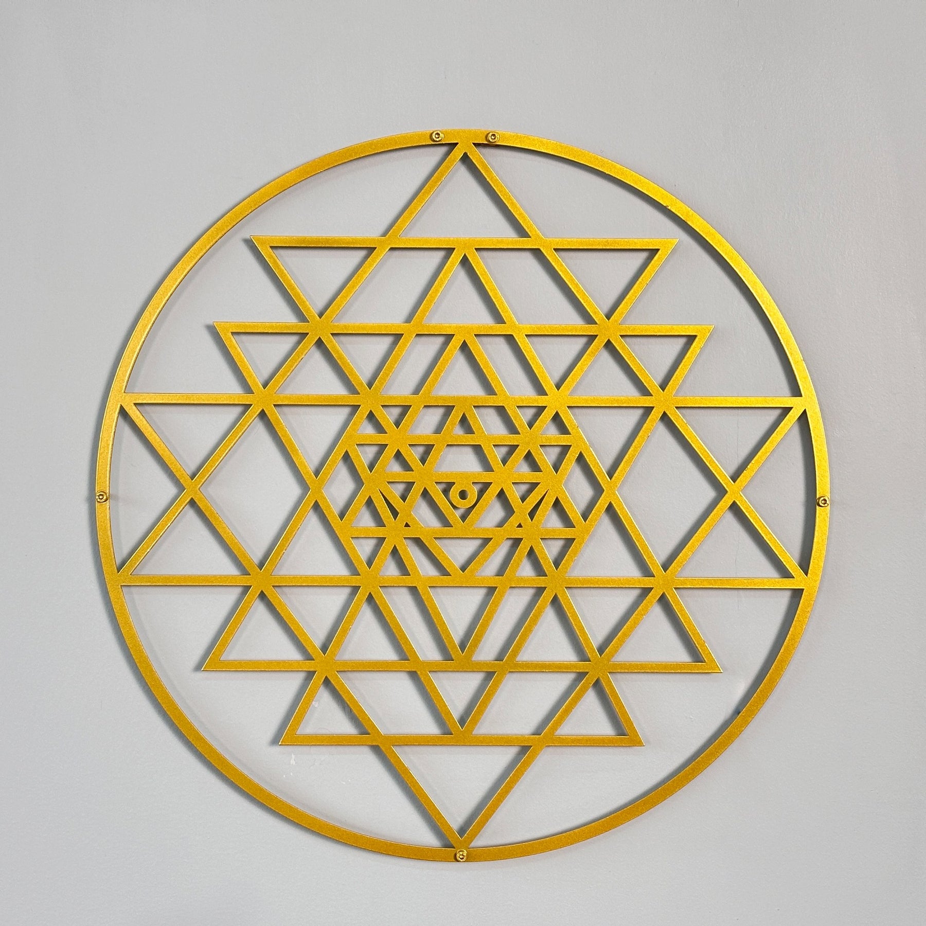 Sri Yantra Circular Metal Wall Art Decor – ColorfullWorlds