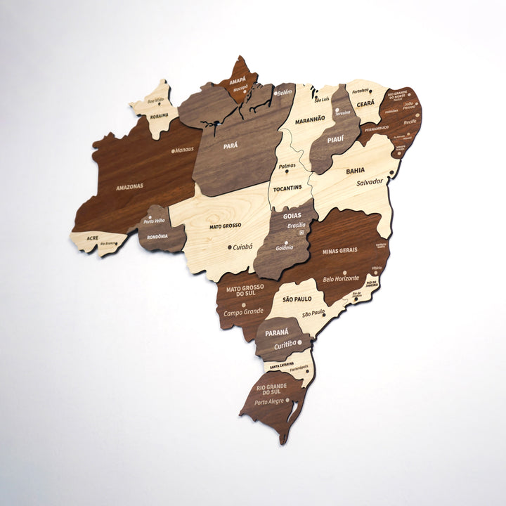 brazil-map-office-wood-decor-light-brown-dark-brown-cream-3d-map-very-colorful-wall-decors-country-map-colorfullworlds