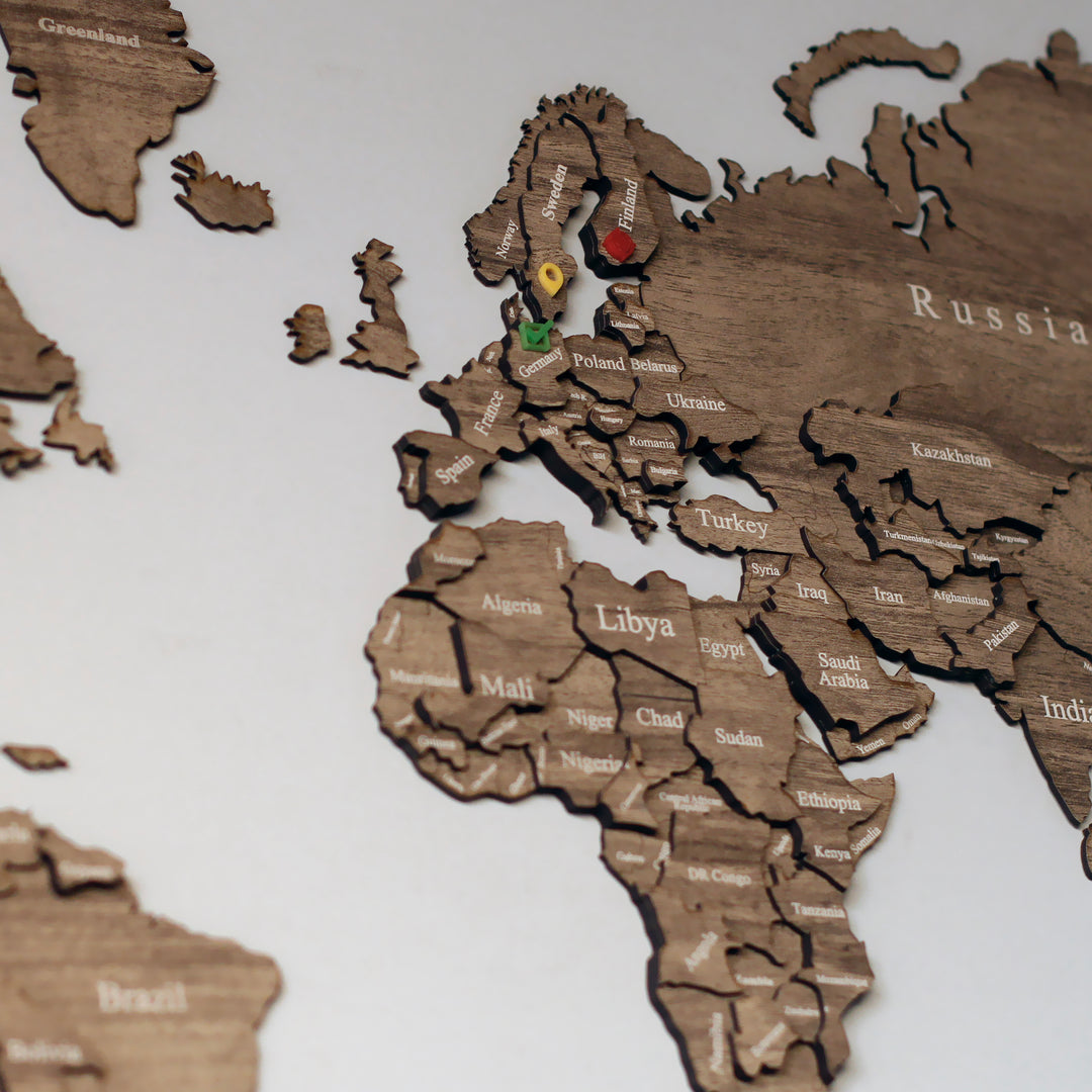 Simple Wood Map Wood Maps - Wooden World Map Puzzle