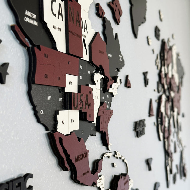 multilayered-burgundy-3d-wood-world-map-multicolor-creative-wall-piece-colorfullworlds