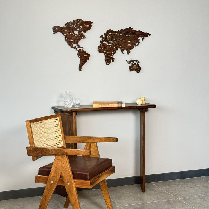 assembled-3d-wooden-multilayered-world-map-on-metal-base-colored-dark-brown-elegant-geographic-display-colorfullworlds