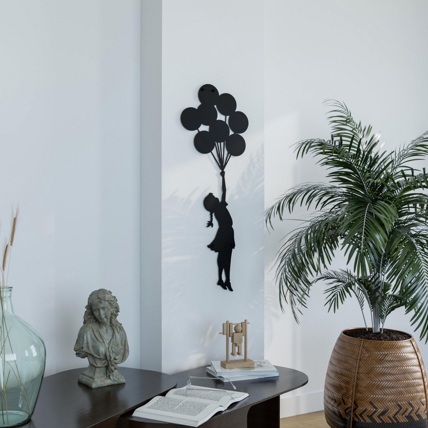 Wall Clock Flying Balloon カリモク BANKSY Wall Clock Flying Balloon カリモク BANKSY wall26 Framed