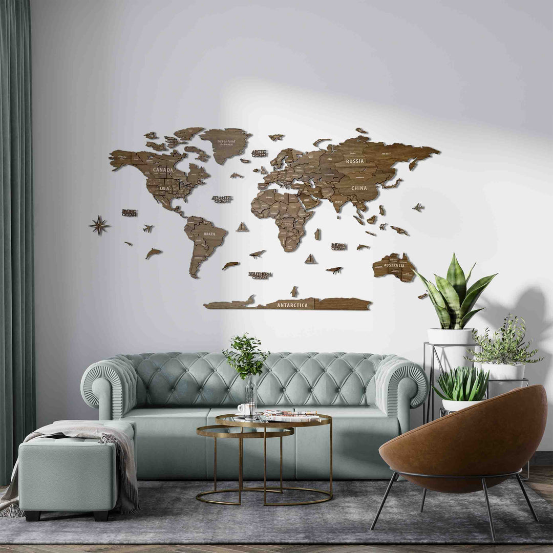 Wood Maps - Wooden World Map Puzzle