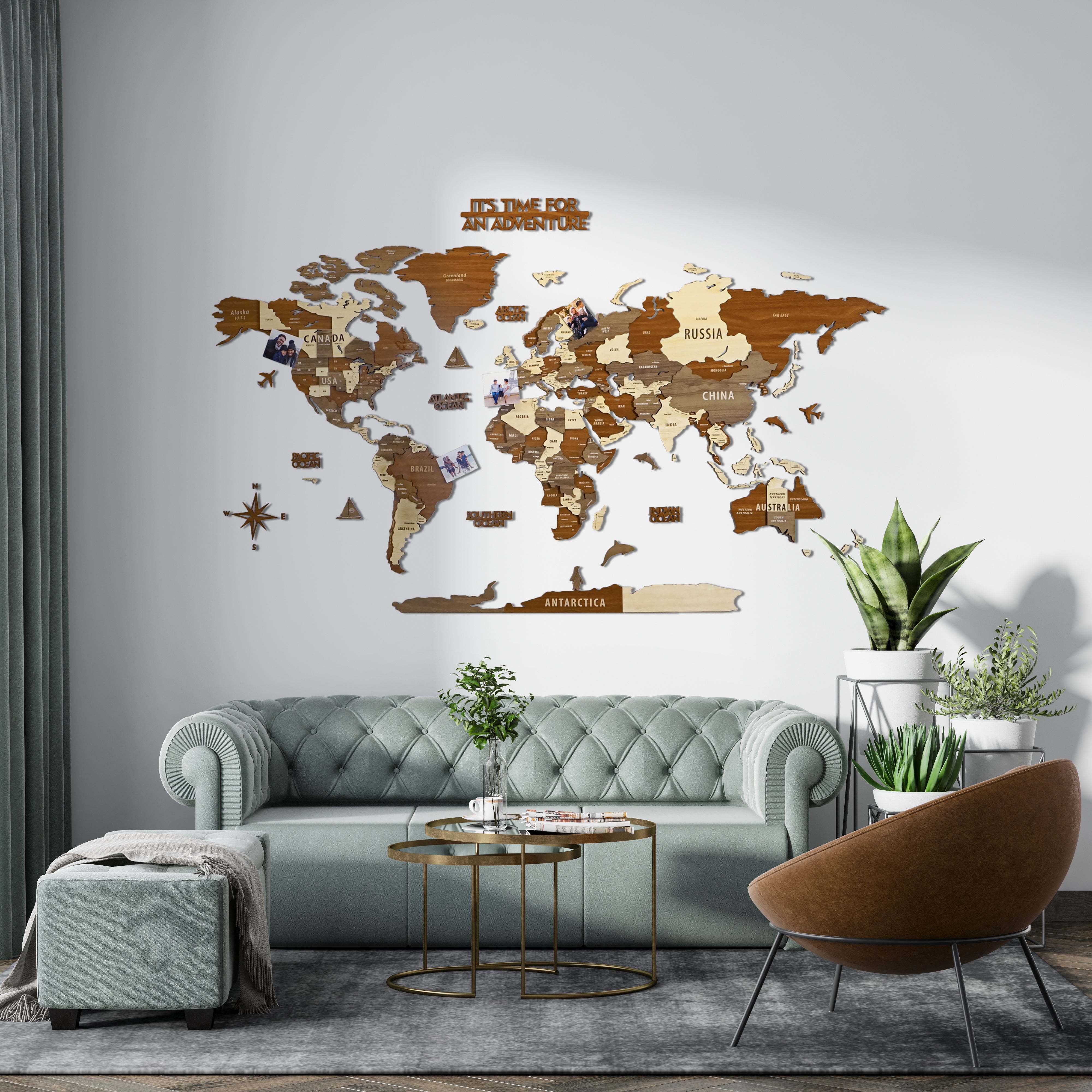 Elevate Your Space with Worldmap Wood Wall Art