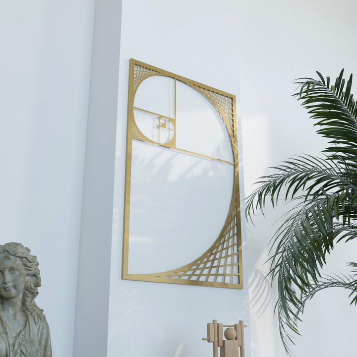 The Golden Ratio Fibonacci Spiral Wall Art - Spiral Metal Wall Decor