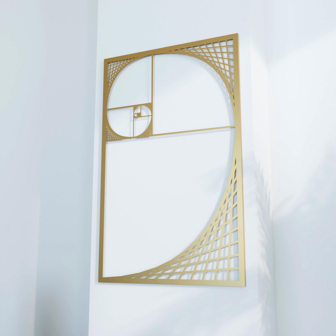 The Golden Ratio Fibonacci Spiral Wall Art - Spiral Metal Wall Decor