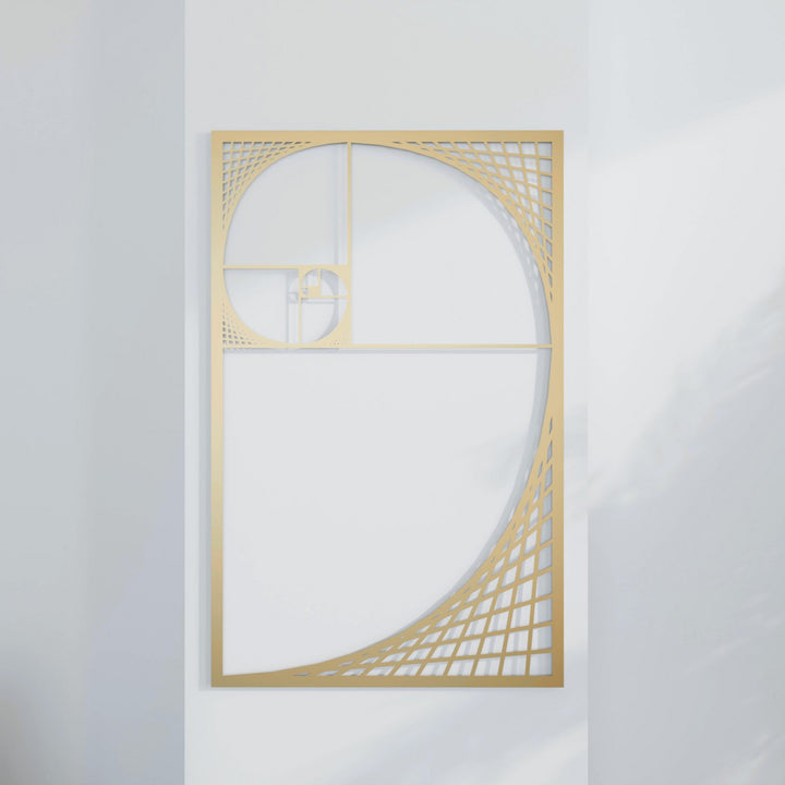 The Golden Ratio Fibonacci Spiral Wall Art - Spiral Metal Wall Decor