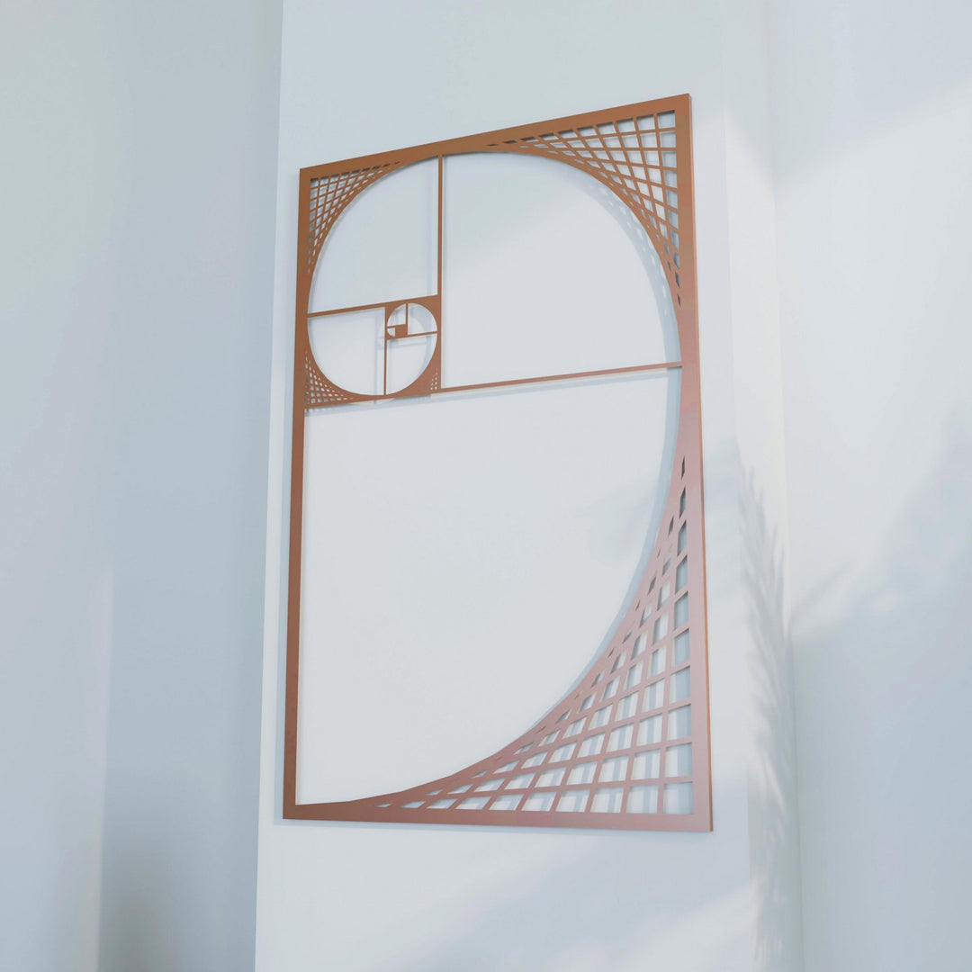 The Golden Ratio Fibonacci Spiral Wall Art - Spiral Metal Wall Decor