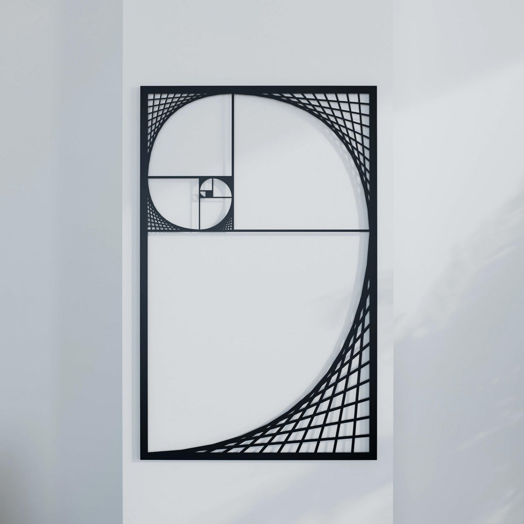 The Golden Ratio Fibonacci Spiral Wall Art - Spiral Metal Wall Decor