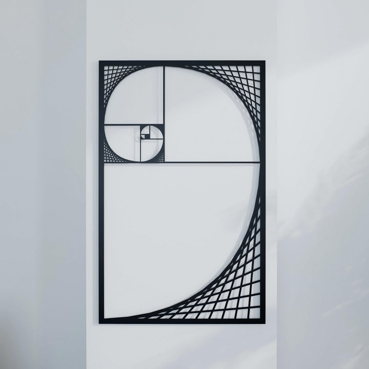 The Golden Ratio Fibonacci Spiral Wall Art - Spiral Metal Wall Decor