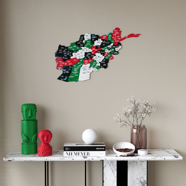 Afghanistan Wooden Wall Map Country Silhouette Wood Art Decor