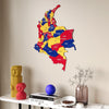 Colorful Colombia Wooden Wall Map Heritage Home Decor
