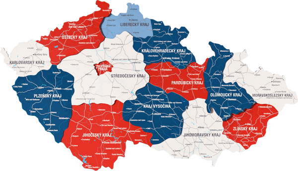 Czech Republic Wooden Wall Map - 3D UV Printed Wall Art &mdash; size  shown to scale on a 4.2 metre wall