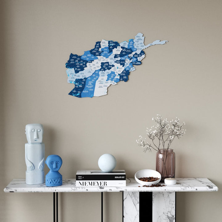 Afghanistan Wooden Wall Map Country Silhouette Wood Art Decor
